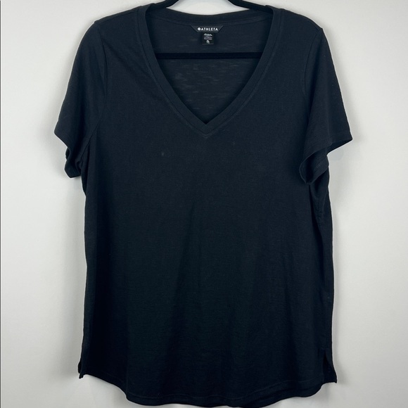 Athleta TWO XL Fushia Foothill Seamless Tank Top + Black Breezy Scoop V-neck - Picture 8 of 13